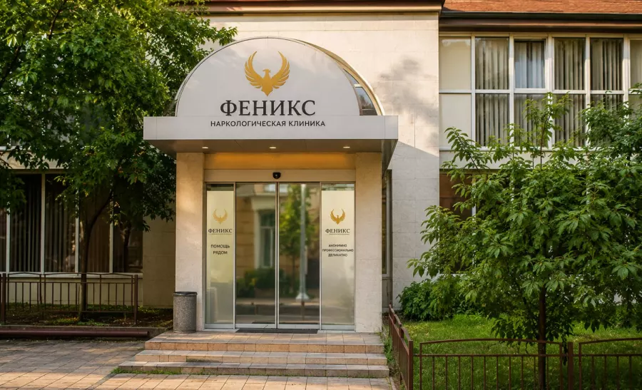 Вход в наркологическую клинику «Феникс» в Устюжне